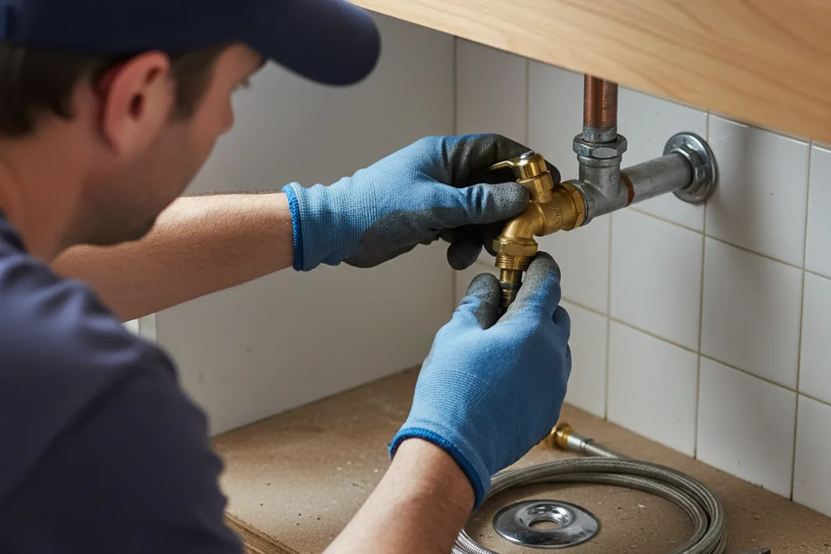 Shutoff valve and fitting work during Emergency Plumbing in Verona
